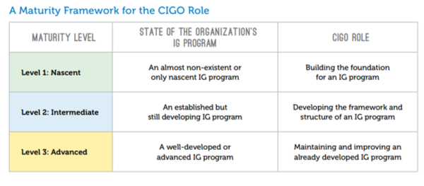 CIGO Role Maturity Framework